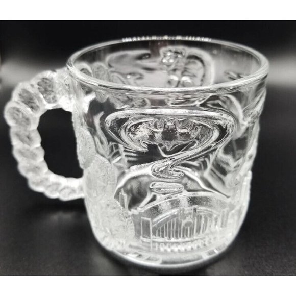 1995 McDonalds Batman Forever "Two-Face" Glass Mug - Excellent Condition - Picture 4 of 8